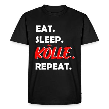 Eat Sleep Kölle Repeat Cologne - T-shirt Premium bio Homme - noir - Devant - Nico (187cm)