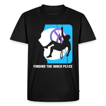 Alpinisme, Escalade, Alpiniste, Sommet, Alpiniste - T-shirt Premium bio Homme - noir - Devant - Nico (187cm)