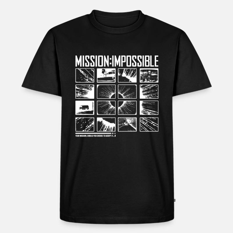 Mission Impossible Dead Reckoning Kacheldesign - Männer Premium Bio T-Shirt - Schwarz