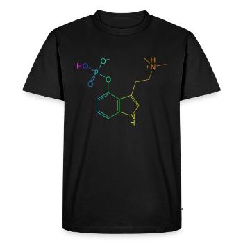 Psilocybine Molécule Chimie Champignons Magiques Champignon Psy - T-shirt Premium bio Homme - noir - Devant - Nico (187cm)