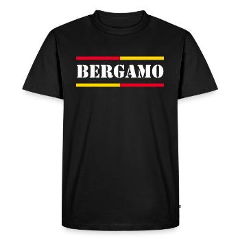 Bergamo - Men's Premium Organic T-Shirt - black - Front - Nico (187cm)