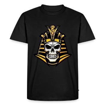 Crâne de pharaon - T-shirt Premium bio Homme - noir - Devant - Nico (187cm)
