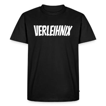 Verleihnix - Männer Premium Bio T-Shirt - Schwarz - Vorne - Nico (187cm)