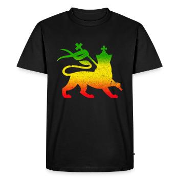 Reggae Rastafarian Lion pour les fans de reggae - T-shirt Premium bio Homme - noir - Devant - Nico (187cm)