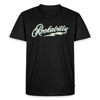 Rockabilly - Rétro des années 50 - Rock n Roll des années 1950 - T-shirt Premium bio Homme - noir - Devant - Nico (187cm)