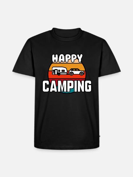 Happy camping - Men's Premium Organic T-Shirt - black