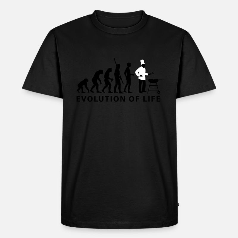 evolution_grill_e_2c - Männer Premium Bio T-Shirt - Schwarz