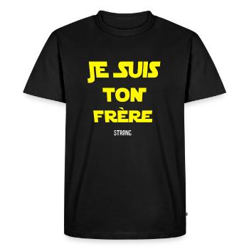 Je suis ton frère - T-shirt Premium bio Homme - noir - Devant - Nico (187cm)