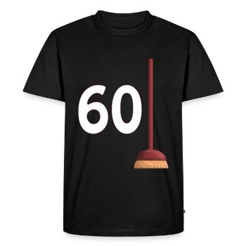 60 Brooms Gift Expression Birthday 60 Years - Men's Premium Organic T-Shirt - black - Front - Nico (187cm)