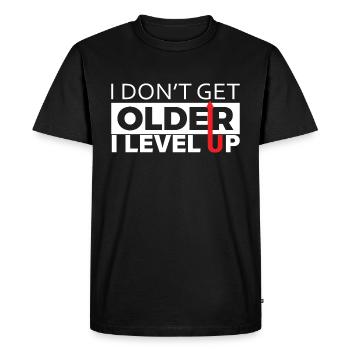 I Don't Get Older I Level Up - Gaming Quote - Men's Premium Organic T-Shirt - black - Front - Nico (187cm)