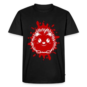 Hérisson, Animal, Bébé - T-shirt Premium bio Homme - noir - Devant - Nico (187cm)