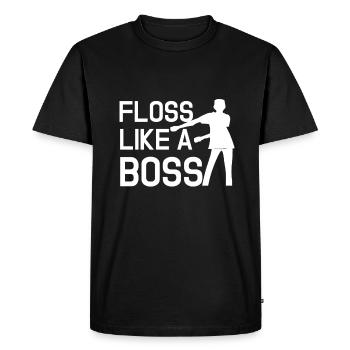 Floss Like A Boss - Men's Premium Organic T-Shirt - black - Front - Nico (187cm)