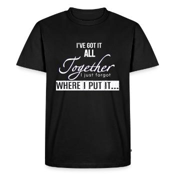 J'ai tout ensemble, j'ai juste oublié où je l'ai mis - T-shirt Premium bio Homme - noir - Devant - Nico (187cm)