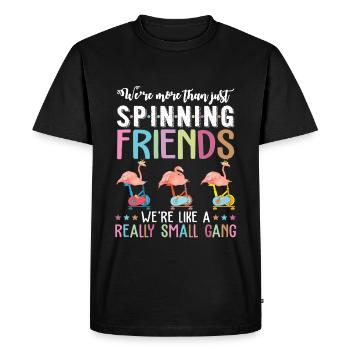 More Than Snpinning Friends Flamingos Indoor Shirt - Männer Premium Bio T-Shirt - Schwarz - Vorne - Nico (187cm)