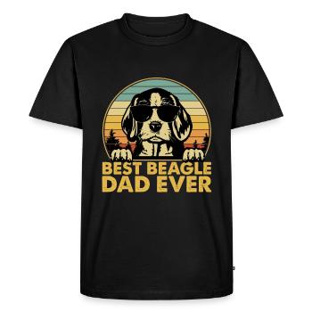 Meilleur papa Beagle Jamais Vintage Beagle Gangsta Shirt - T-shirt Premium bio Homme - noir - Devant - Nico (187cm)