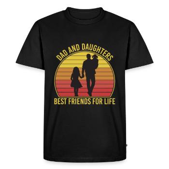 Papa and Daughters Best Friends For Life - T-shirt Premium bio Homme - noir - Devant - Nico (187cm)
