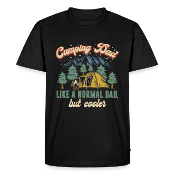 Camping Dad Like A Normal Dad But Cooler - T-shirt Premium bio Homme - noir - Devant - Nico (187cm)