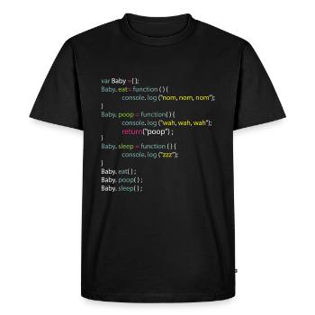 Baby Eat Poop Sleep Coding Onesie - T-shirt Premium bio Homme - noir - Devant - Nico (187cm)