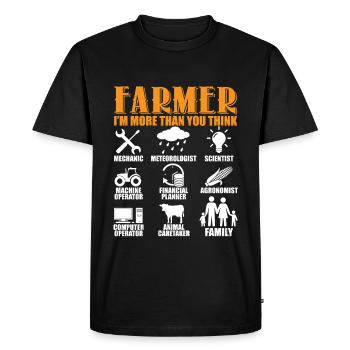 Farmer I’m More Than You Think - T-shirt Premium bio Homme - noir - Devant - Nico (187cm)