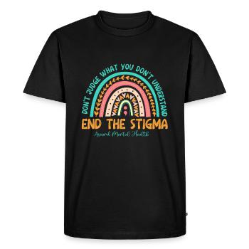 End The Stigma Mental Health Matters - T-shirt Premium bio Homme - noir - Devant - Nico (187cm)