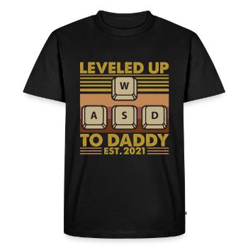 Leveled Up To Daddy EST 2021 - T-shirt Premium bio Homme - noir - Devant - Nico (187cm)