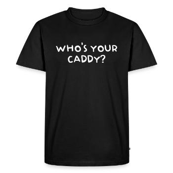 Papa Petit Caddie et papa - T-shirt Premium bio Homme - noir - Devant - Nico (187cm)