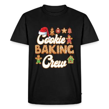 Cookie Baking Crew Christmas Baking - Men's Premium Organic T-Shirt - black - Front - Nico (187cm)