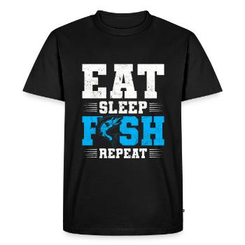 Fishing Angler Fishing Fishing Holiday Gift - Men's Premium Organic T-Shirt - black - Front - Nico (187cm)