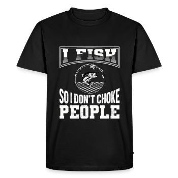 Fish Angel Fishing Réclamer Un cadeau - T-shirt Premium bio Homme - noir - Devant - Nico (187cm)