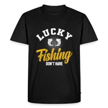 Fish Fishing Happiness Fishing Claim - Men's Premium Organic T-Shirt - black - Front - Nico (187cm)