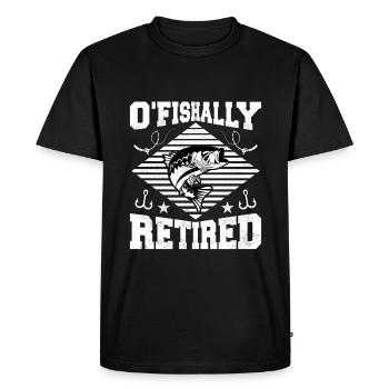 Pêche Poisson Pensionnés Retraités - T-shirt Premium bio Homme - noir - Devant - Nico (187cm)