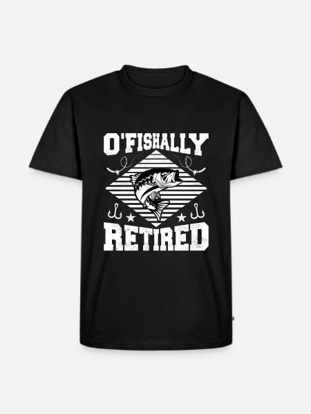 Fishing Fish Pension Pensioners - Men's Premium Organic T-Shirt - black
