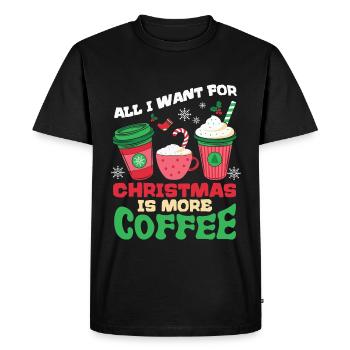 Cadeaux de Noël Noël - T-shirt Premium bio Homme - noir - Devant - Nico (187cm)