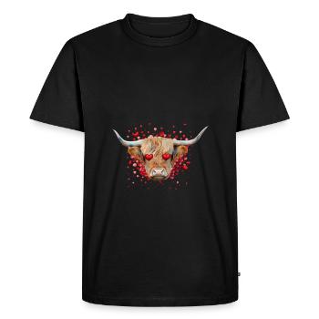 Cadeau de la Saint-Valentin des vaches - T-shirt Premium bio Homme - noir - Devant - Nico (187cm)