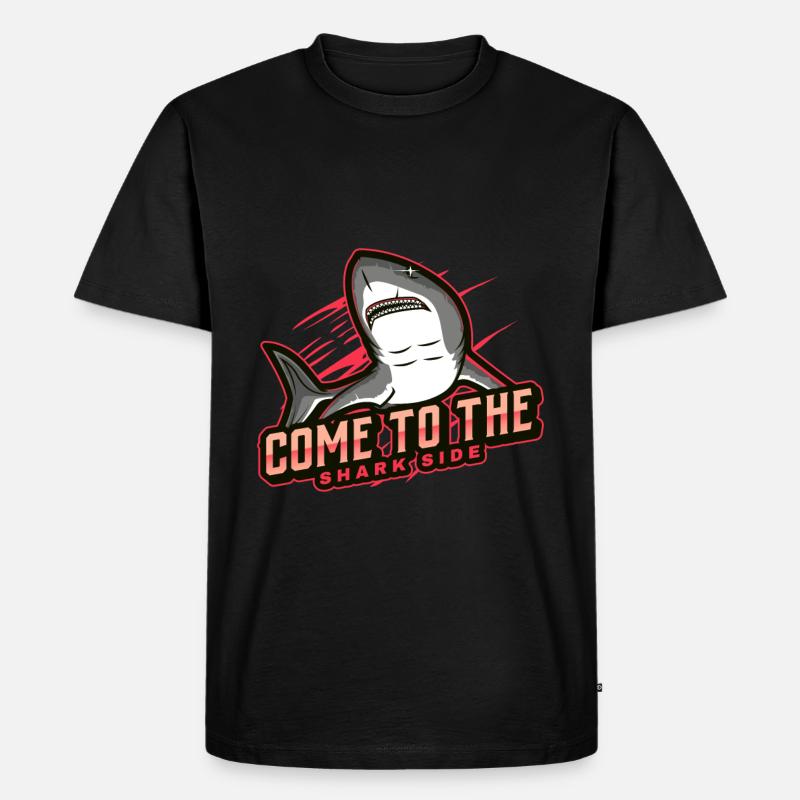 come to the shark side - Männer Premium Bio T-Shirt - Schwarz