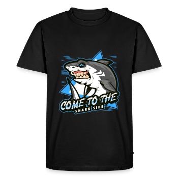 come to the shark side - Men's Premium Organic T-Shirt - black - Front - Nico (187cm)