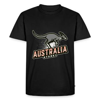 Australie sydney - T-shirt Premium bio Homme - noir - Devant - Nico (187cm)