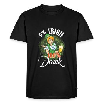 St Paddy’s St Patricksday St Patrick Day - T-shirt Premium bio Homme - noir - Devant - Nico (187cm)