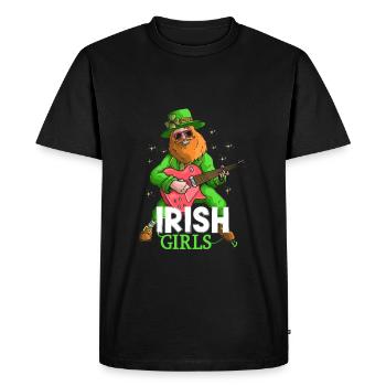 St Paddy’s St Patricksday St Patrick Day - T-shirt Premium bio Homme - noir - Devant - Nico (187cm)