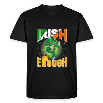 St Paddy's St Patricksday St Patrick Day - Men's Premium Organic T-Shirt - black - Front - Nico (187cm)