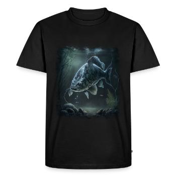Pêche à la carpe - T-shirt Premium bio Homme - noir - Devant - Nico (187cm)