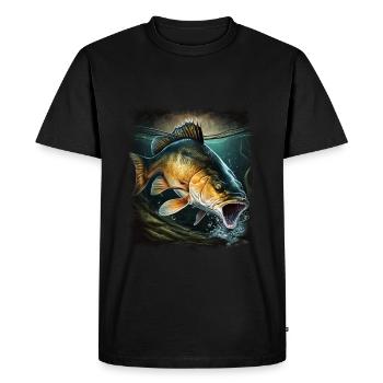 Carp - Men's Premium Organic T-Shirt - black - Front - Nico (187cm)