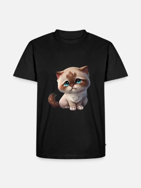 Cat Kitten Gift - Men's Premium Organic T-Shirt - black