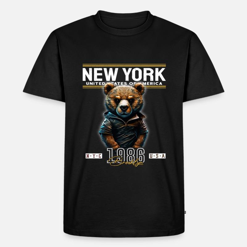 New York - Männer Premium Bio T-Shirt - Schwarz