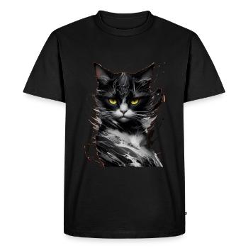 Chat Animaux de compagnie - T-shirt Premium bio Homme - noir - Devant - Nico (187cm)