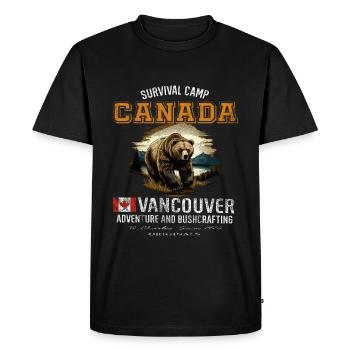Don de Survie Canada - T-shirt Premium bio Homme - noir - Devant - Nico (187cm)