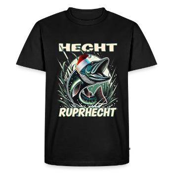 Brochet Brochet Poisson de Noël - T-shirt Premium bio Homme - noir - Devant - Nico (187cm)
