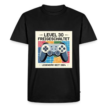 Level 30 Unlocked Legendary since 1994 - Men's Premium Organic T-Shirt - black - Front - Nico (187cm)