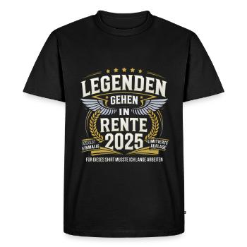Les légendes prendront leur retraite en 2025 - T-shirt Premium bio Homme - noir - Devant - Nico (187cm)