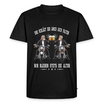 And if the ass folds too, we stay - Men's Premium Organic T-Shirt - black - Front - Nico (187cm)